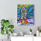 Robot Jellybean Swatter - Canvas Print