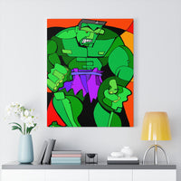 Green Monster Man - Canvas Print