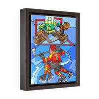 Old Time Hockey - Framed Canvas Print