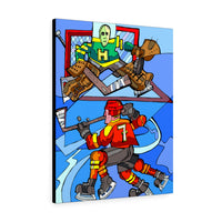 Old Time Hockey - Canvas Print