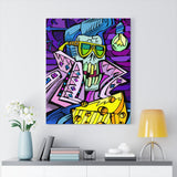 Skelvis loved cheese - Canvas Print