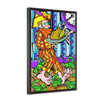 Mind your step - Framed Canvas Print