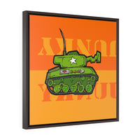 Tank Orange - Framed Canvas Print