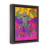 Robot Pickle Plucker - Framed Canvas Print