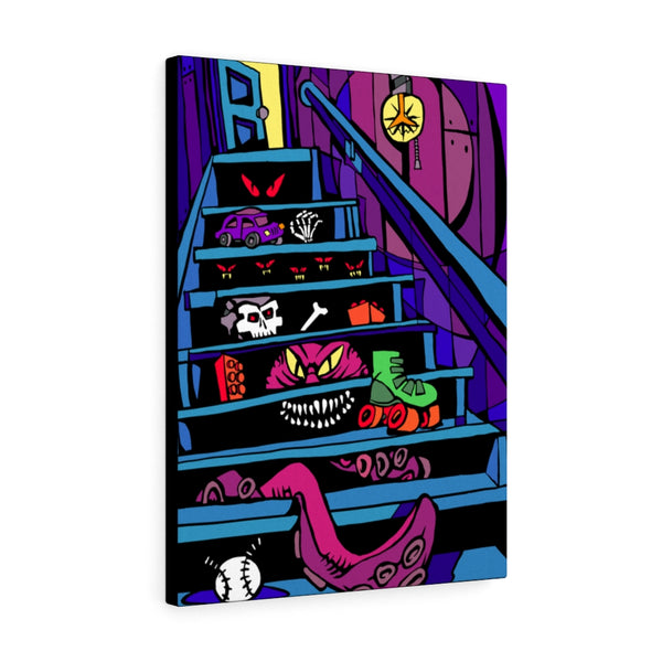 Basement Stairs of Terror - Canvas Print