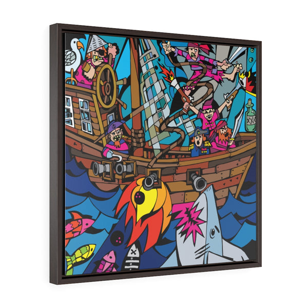 Pirates Attack - Framed Canvas Print