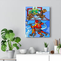 Old Time Hockey - Canvas Print