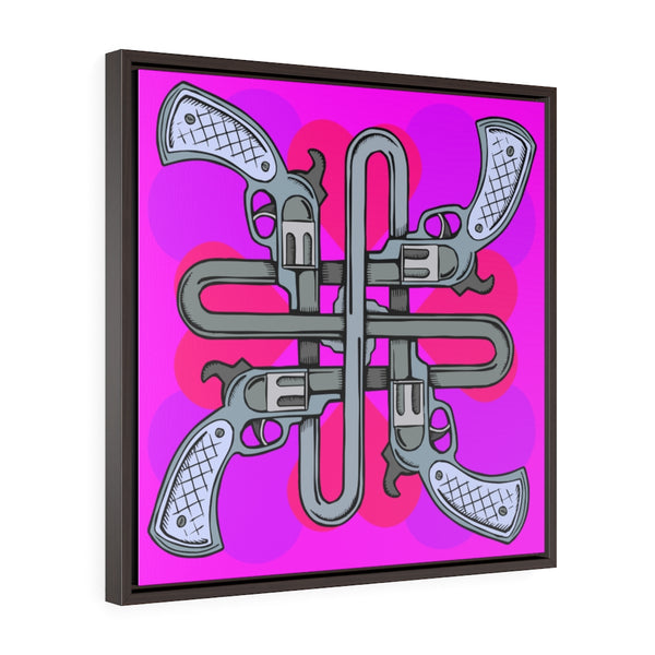 Knotty Love Guns - Framed Canvas Print