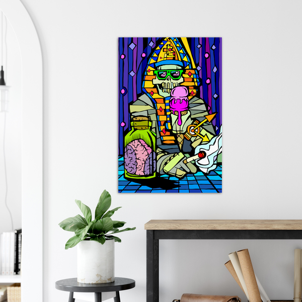 Pharaoh takes phive - Metal Print