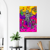 Robot Pickle Plucker - Metal Print