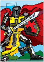 Black Knight - Metal Print