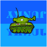 Tank Blue - Metal Print